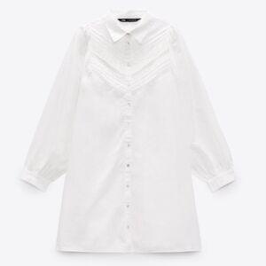 Zara Poplin Mini Shirt Dress. Size XS